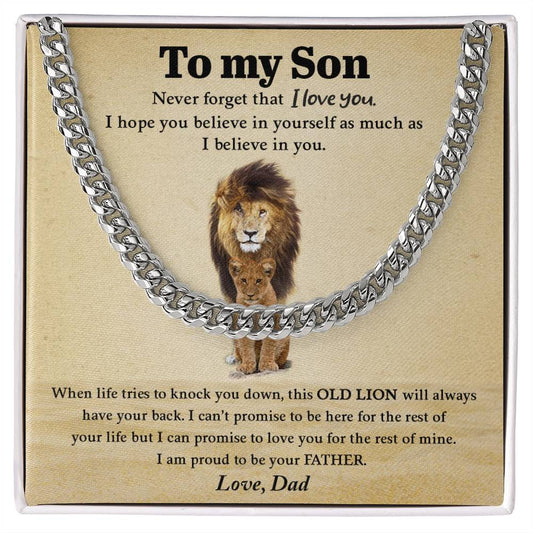 To My Son | Cuban Link Chain